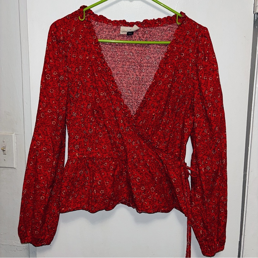Red Floral Blouse from Universal Thread